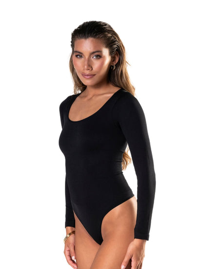 Ribbed Square Neck Shapewear Bodysuit